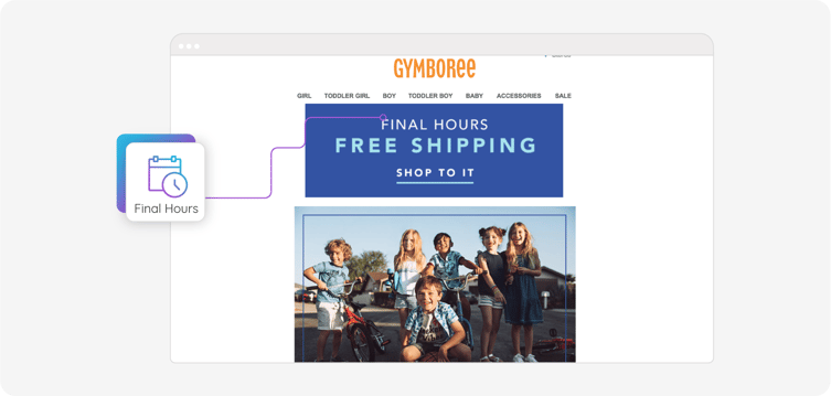Gymboree Sale Final Hours Email reminder