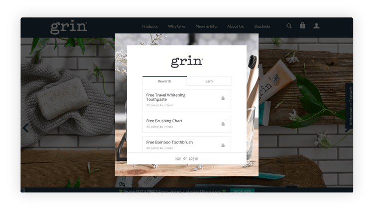 Grin Naturals Ambassador Program Rewards