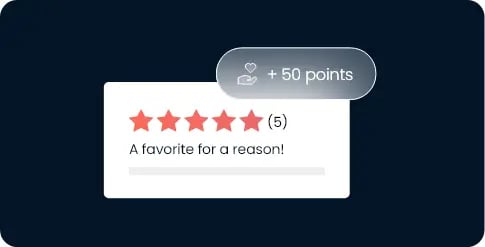 Loyalty program product review points