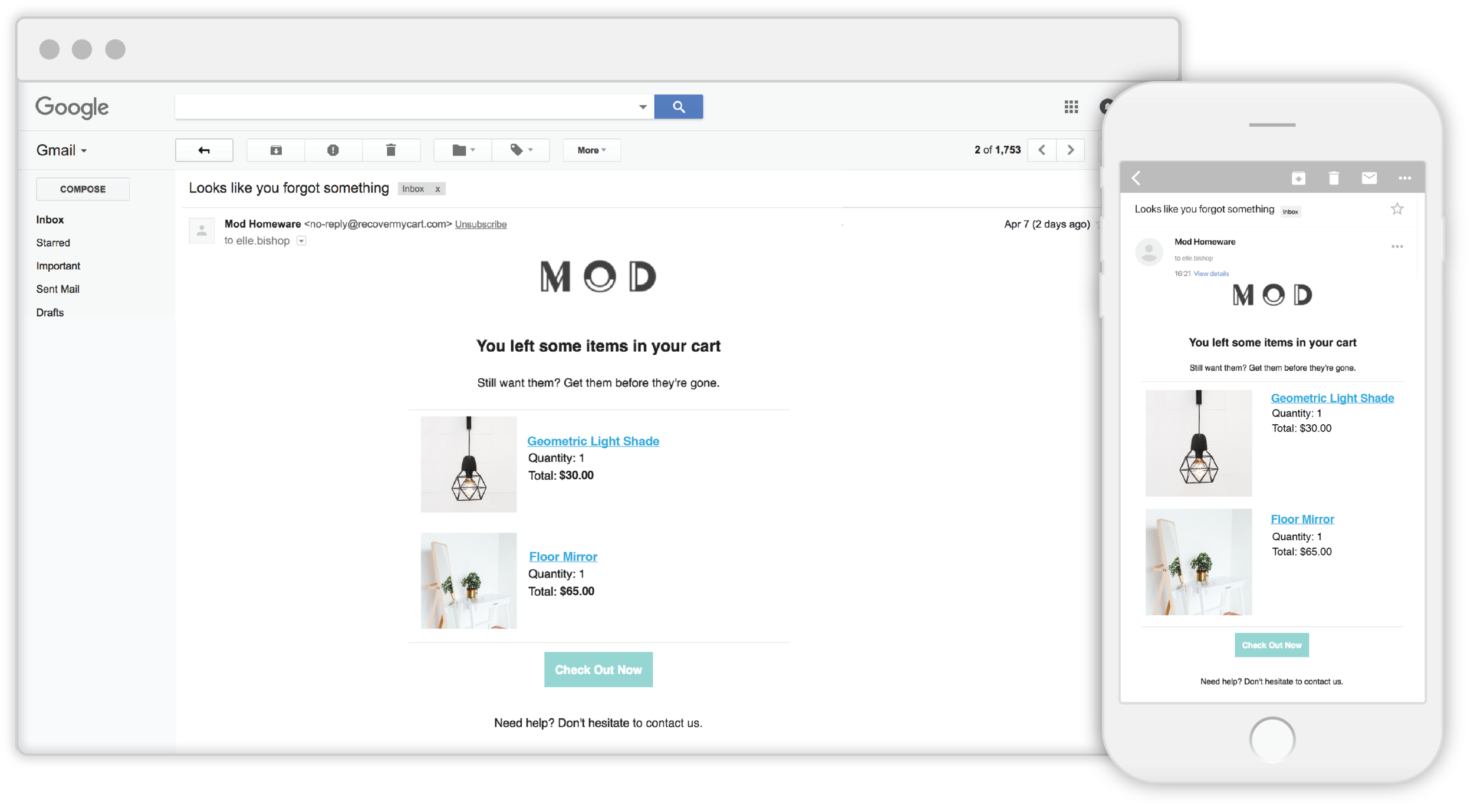 customized-abandoned-cart-email