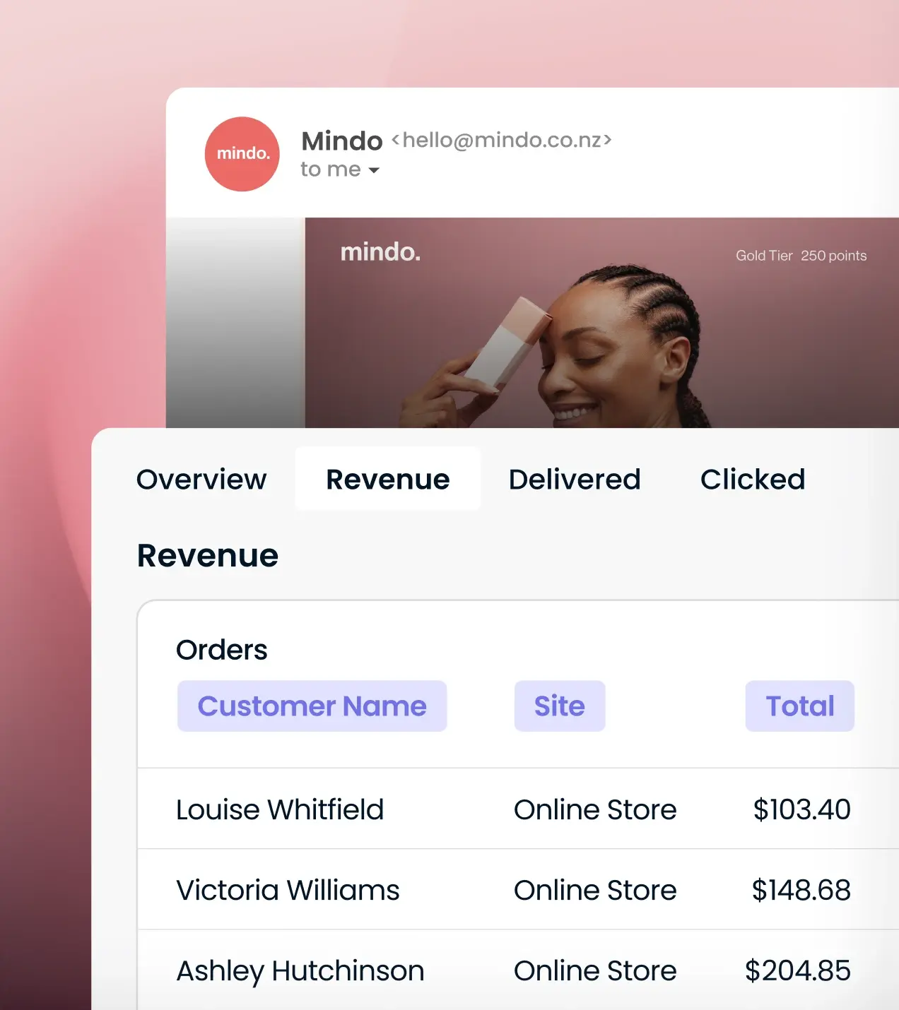 Email campaign and revenue tracking