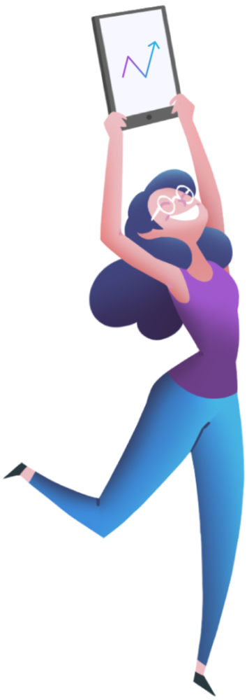 Illustration-of-a-lady-holding-an-ipad-with-a-graph-trending-upwards-in-celebration-1 Illustration-of-a-lady-holding-an-ipad-with-a-graph-trending-upwards-in-celebration-1
