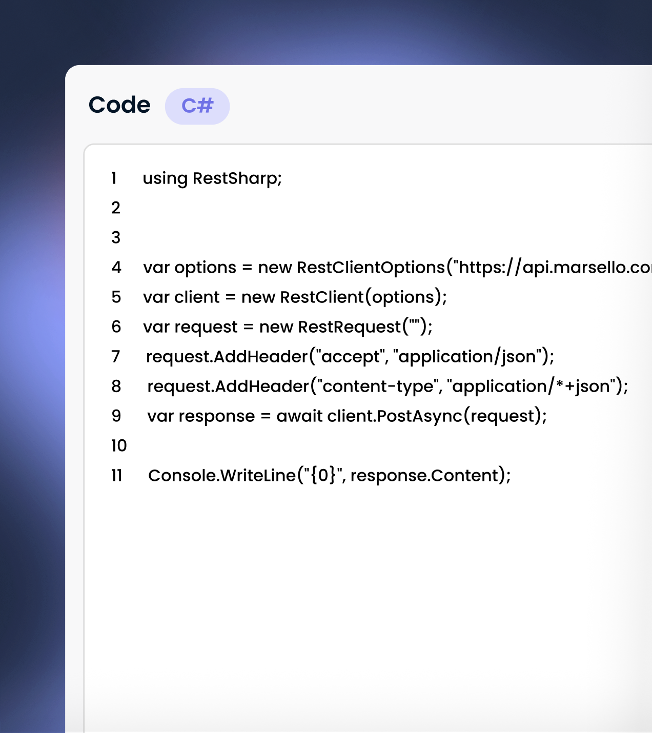 Loyalty program API access