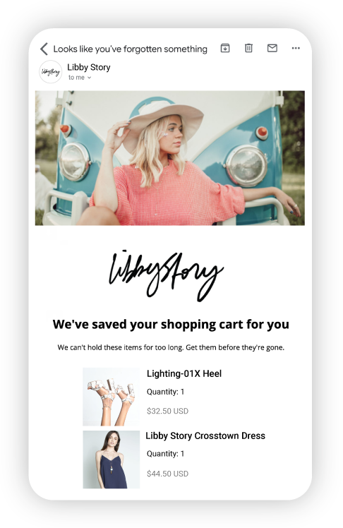 Recover abandoned carts with emails that convert Recover abandoned carts with emails that convert