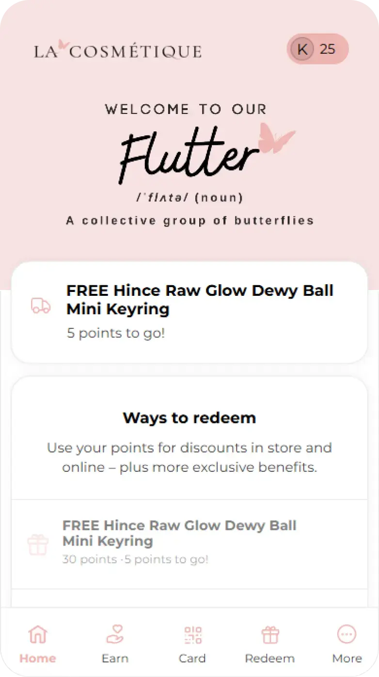 LaCosmetique Loyalty Widget Desktop